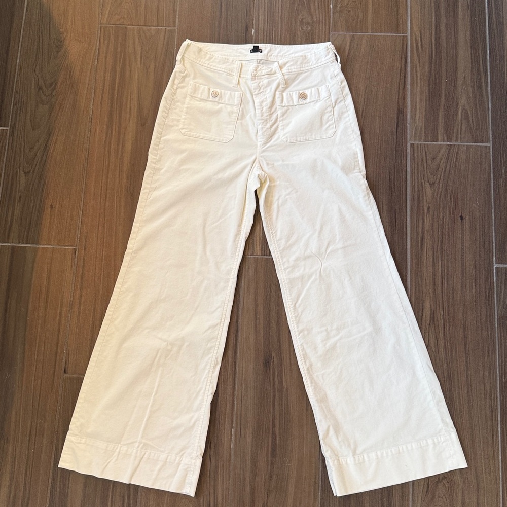 J.Crew Velvet Wide-Leg Trousers